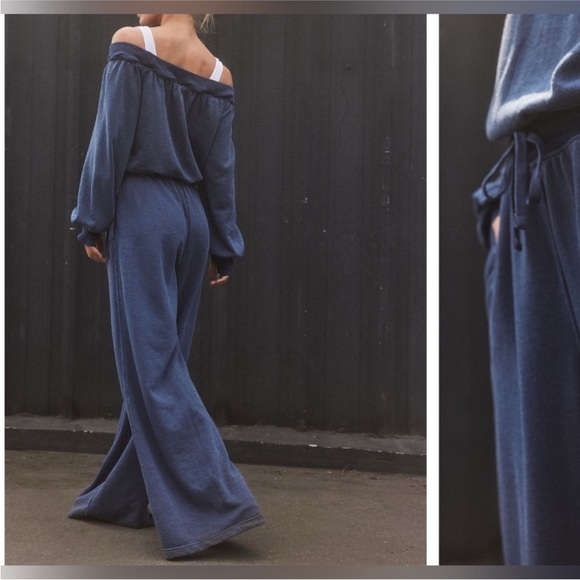 NWT Free People FP Movement One To Beat Onesie - midnight navy blue - large - Picture 3 of 9